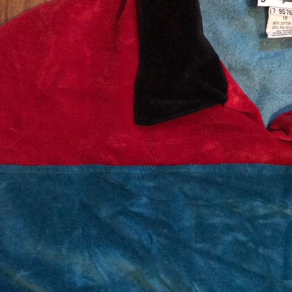Color block velour shirt - Picture 5 of 6